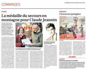La médaille du secours en montagne pour Claude Jeannin, créateur du PGHM de Luchon